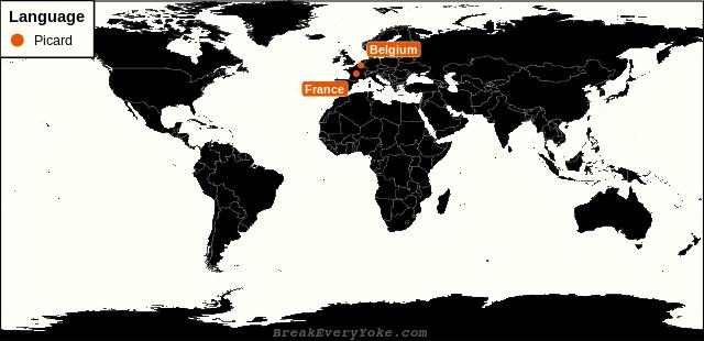 All countries where Picard is a significant language