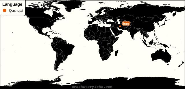 All countries where Qashqa'i is a significant language