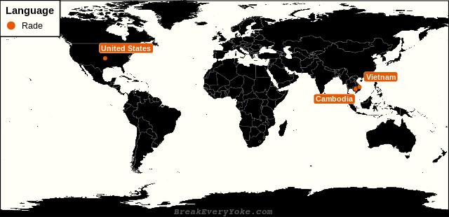 All countries where Rade is a significant language