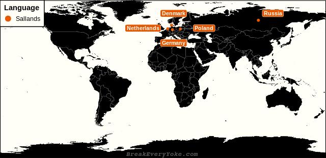All countries where Sallands is a significant language