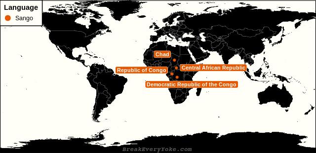 All countries where Sango is a significant language