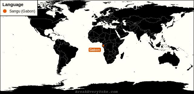 All countries where Sangu (Gabon) is a significant language