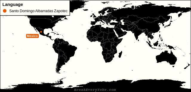 All countries where Santo Domingo Albarradas Zapotec is a significant language