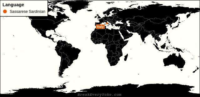 All countries where Sassarese Sardinian is a significant language