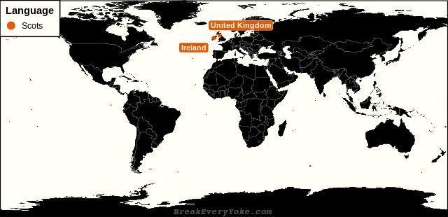 All countries where Scots is a significant language