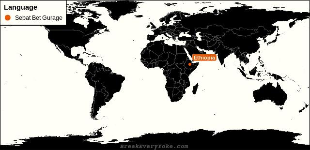All countries where Sebat Bet Gurage is a significant language