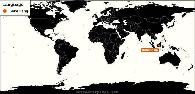 All countries where Seberuang is a significant language