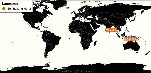 All countries where Sembakung Murut is a significant language