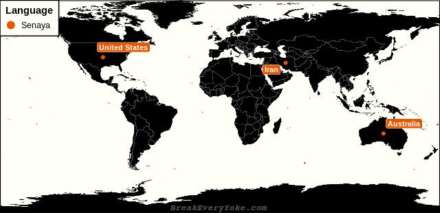 All countries where Senaya is a significant language