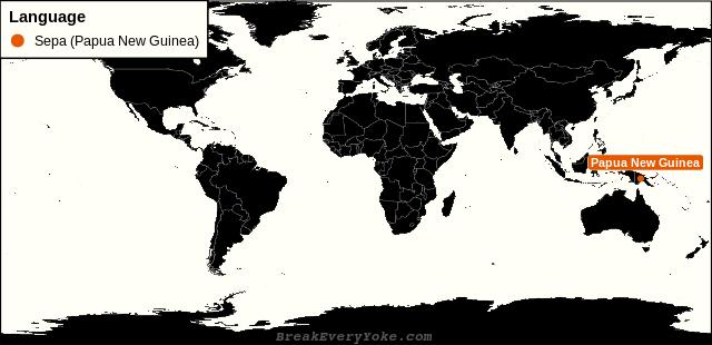 All countries where Sepa (Papua New Guinea) is a significant language