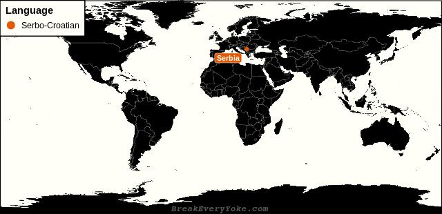 All countries where Serbo-Croatian is a significant language