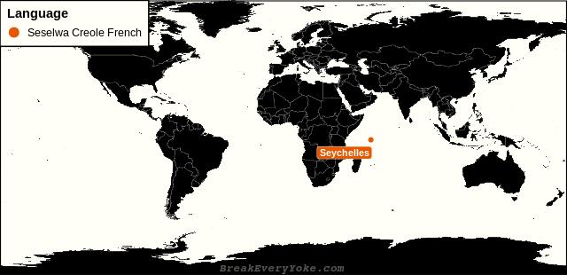 All countries where Seselwa Creole French is a significant language
