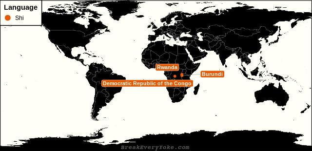 All countries where Shi is a significant language