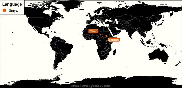 All countries where Sinyar is a significant language