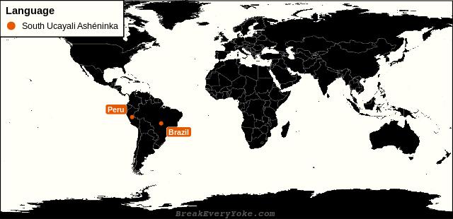 All countries where South Ucayali Ashéninka is a significant language