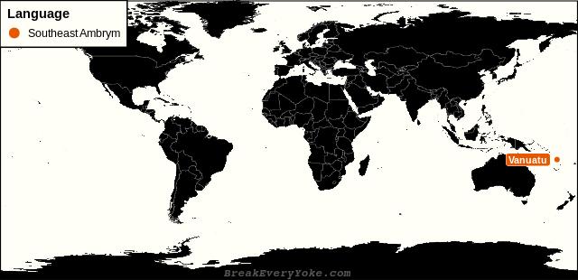 All countries where Southeast Ambrym is a significant language