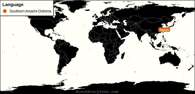 All countries where Southern Amami-Oshima is a significant language