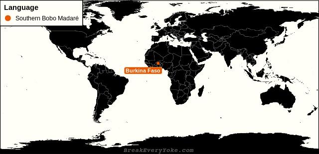 All countries where Southern Bobo Madaré is a significant language