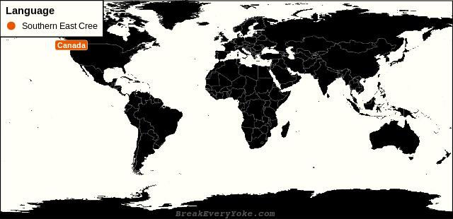 All countries where Southern East Cree is a significant language