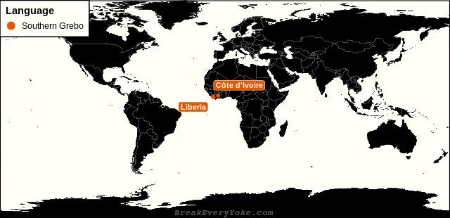 All countries where Southern Grebo is a significant language