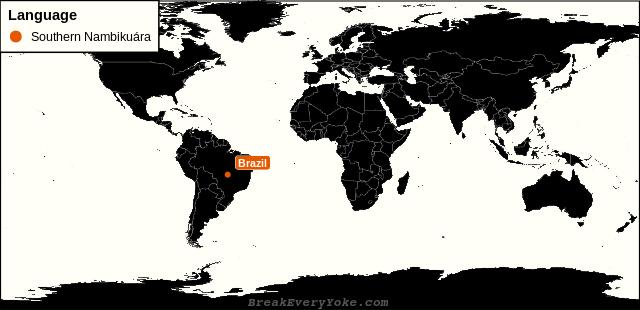 All countries where Southern Nambikuára is a significant language