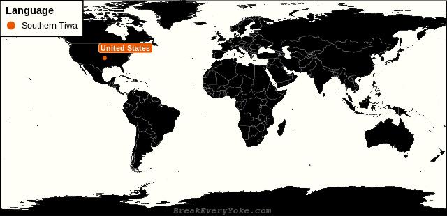 All countries where Southern Tiwa is a significant language
