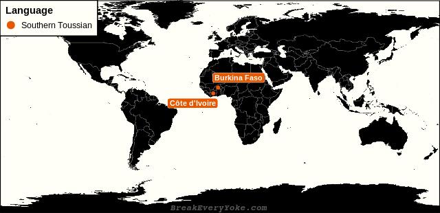 All countries where Southern Toussian is a significant language
