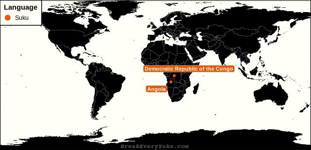 All countries where Suku is a significant language