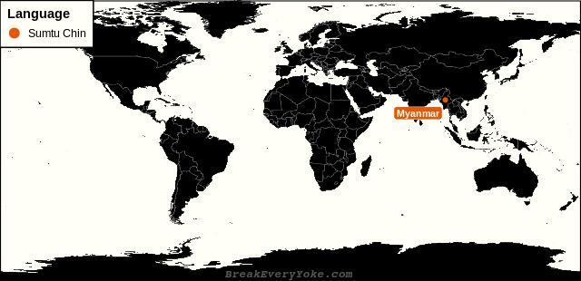 All countries where Sumtu Chin is a significant language