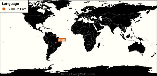 All countries where Suruí Do Pará is a significant language