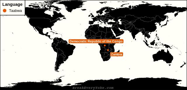 All countries where Taabwa is a significant language