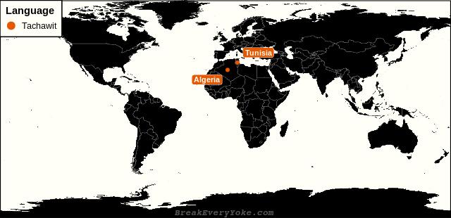 All countries where Tachawit is a significant language