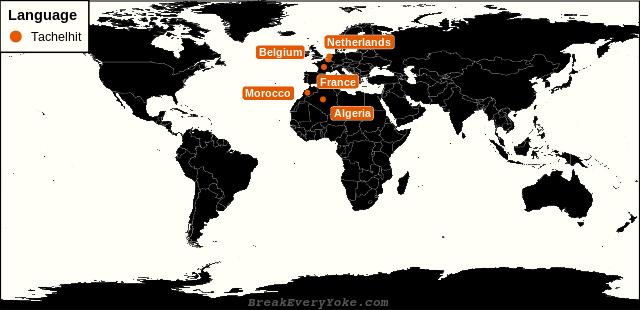 All countries where Tachelhit is a significant language
