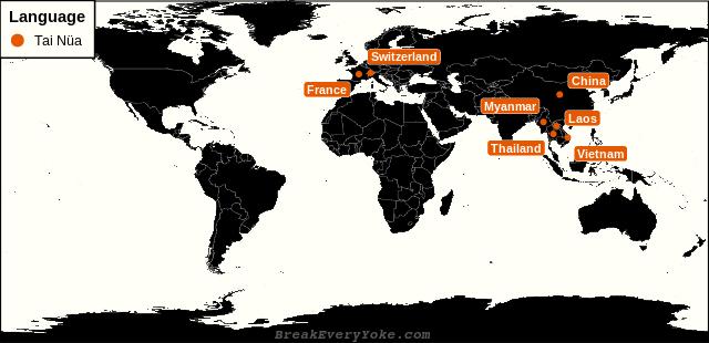 All countries where Tai Nüa is a significant language