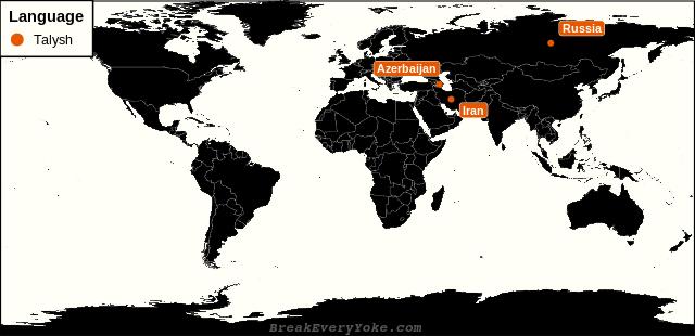 All countries where Talysh is a significant language