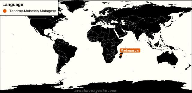All countries where Tandroy-Mahafaly Malagasy is a significant language