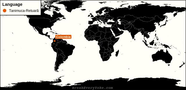 All countries where Tanimuca-Retuarã is a significant language
