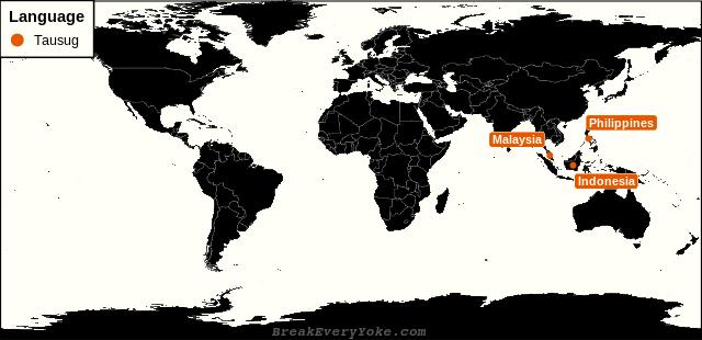All countries where Tausug is a significant language