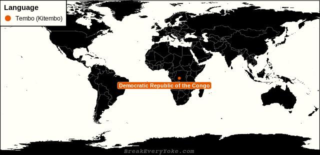All countries where Tembo (Kitembo) is a significant language
