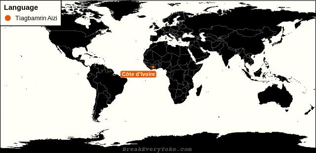 All countries where Tiagbamrin Aizi is a significant language