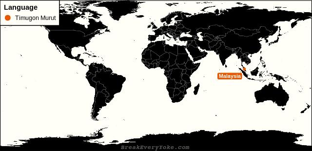 All countries where Timugon Murut is a significant language