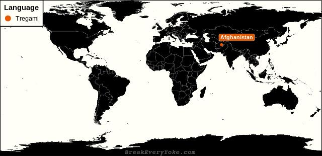 All countries where Tregami is a significant language