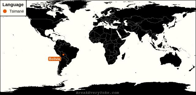 All countries where Tsimané is a significant language