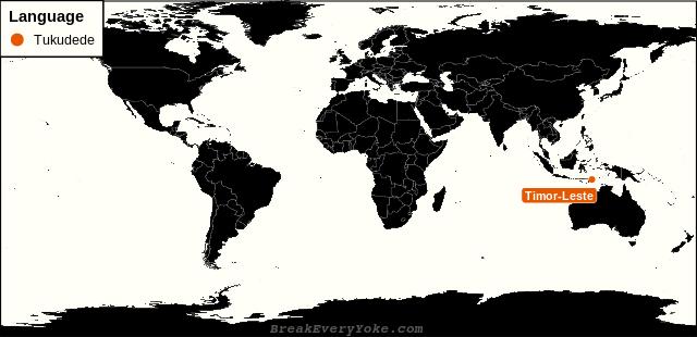 All countries where Tukudede is a significant language