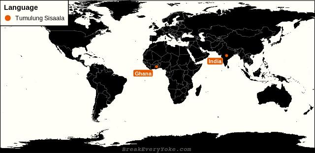All countries where Tumulung Sisaala is a significant language