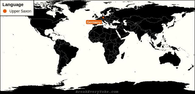 All countries where Upper Saxon is a significant language
