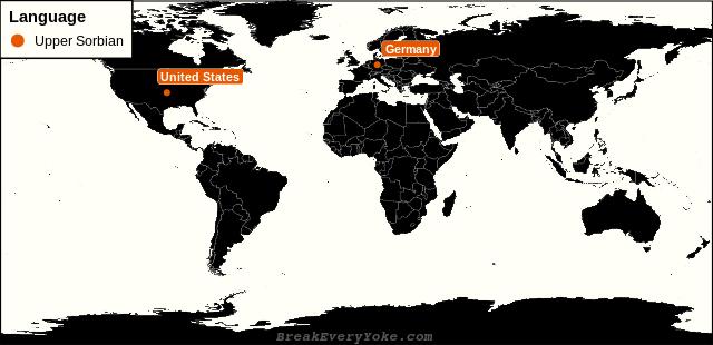 All countries where Upper Sorbian is a significant language