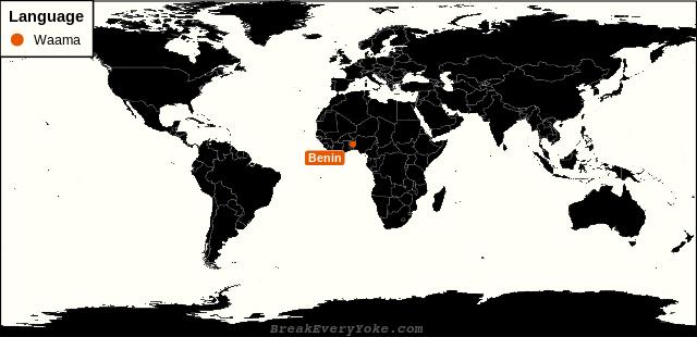 All countries where Waama is a significant language