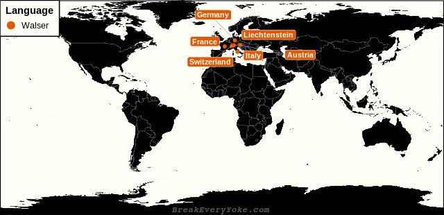 All countries where Walser is a significant language