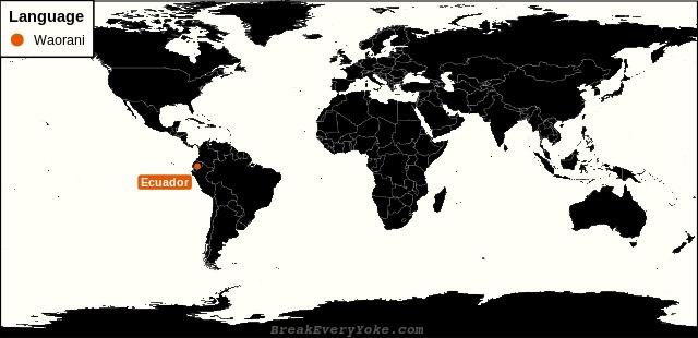 All countries where Waorani is a significant language
